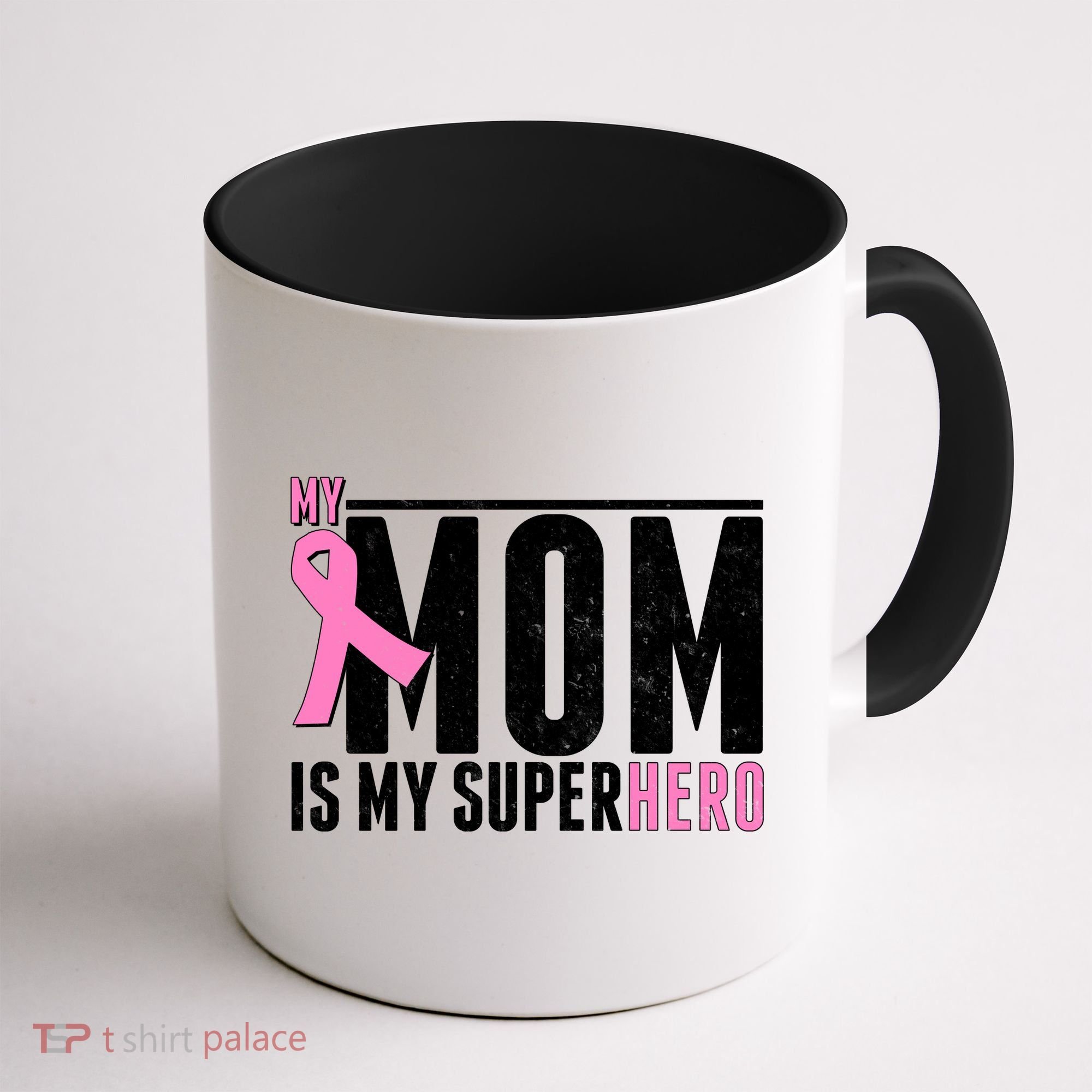 My Mom Is My Superhero Breast Cancer Coffee Mug