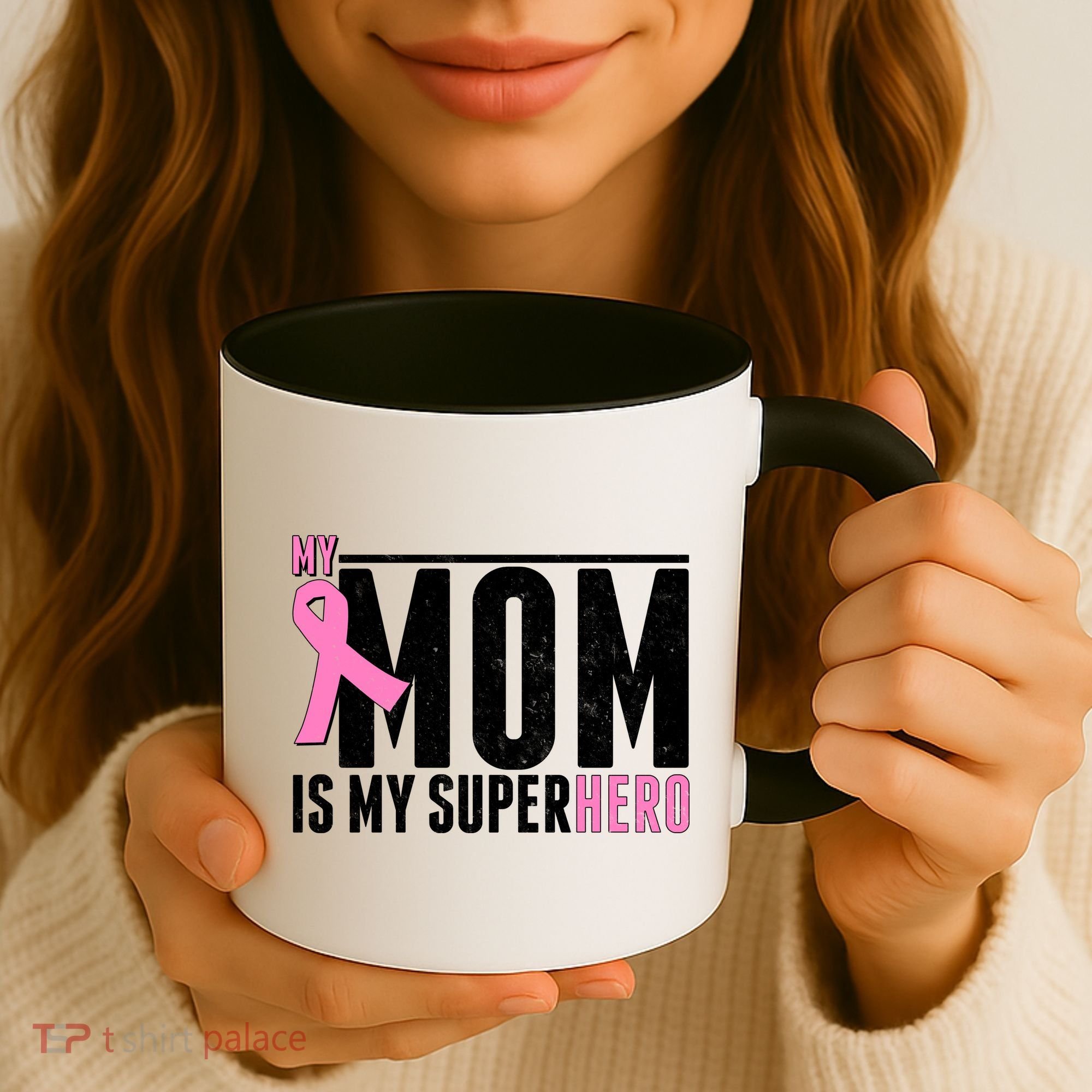 My Mom Is My Superhero Breast Cancer Coffee Mug