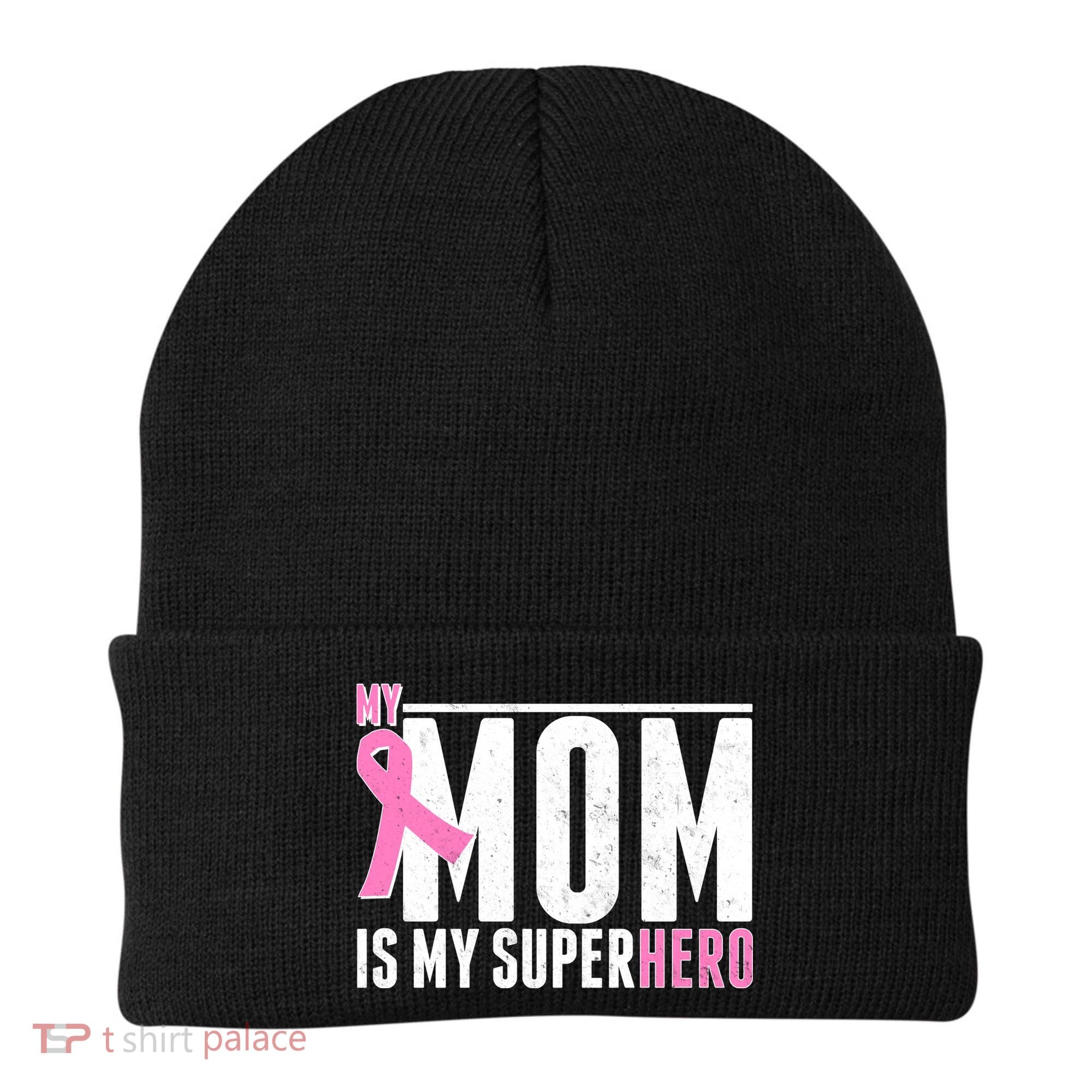 My Mom Is My Superhero Breast Cancer Beanie