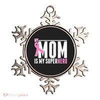 My Mom Is My Superhero Breast Cancer Ornament thumb 0