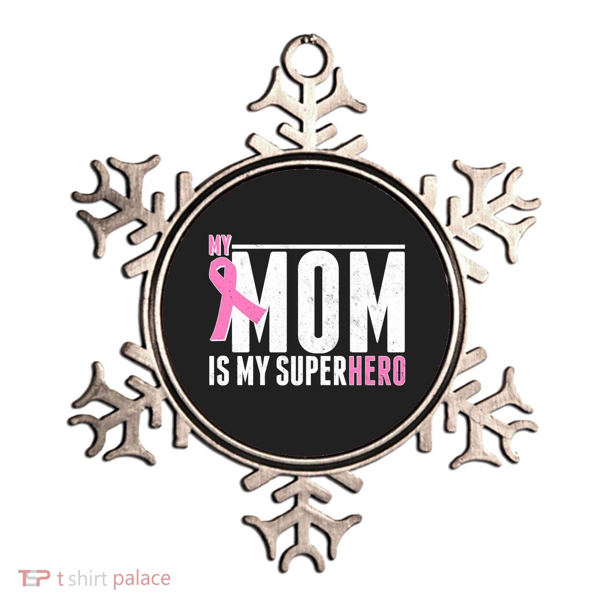 My Mom Is My Superhero Breast Cancer Ornament