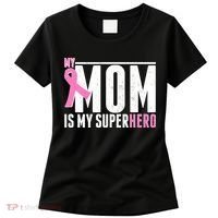 My Mom Is My Superhero Breast Cancer Women's T-Shirt thumb 0