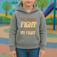My Mom's Fight Is My Fight Kids Hoodie thumb 3