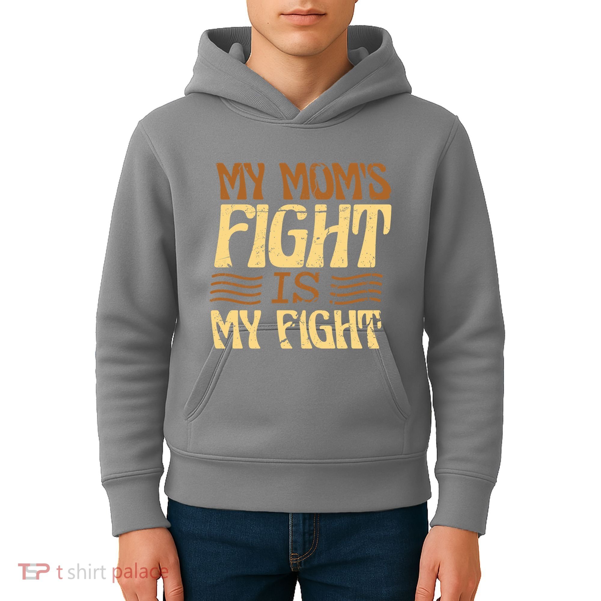 My Mom's Fight Is My Fight Kids Hoodie