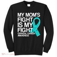 My Mom's Fight is My Fight Cervical Cancer Awareness Sweatshirt thumb 0