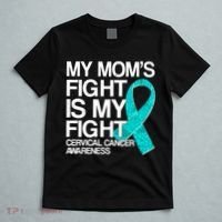 My Mom's Fight is My Fight Cervical Cancer Awareness T-Shirt thumb 5