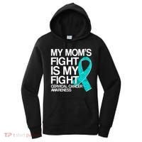 My Mom's Fight is My Fight Cervical Cancer Awareness Women's Hoodie thumb 0