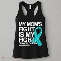 My Mom's Fight is My Fight Cervical Cancer Awareness Women's Tank Top thumb 3