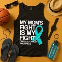 My Mom's Fight is My Fight Cervical Cancer Awareness Tank Top thumb 4