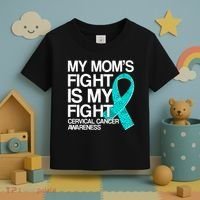 My Mom's Fight is My Fight Cervical Cancer Awareness Toddler T-Shirt thumb 3