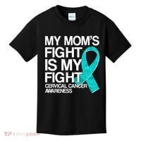 My Mom's Fight is My Fight Cervical Cancer Awareness Kids T-Shirt thumb 0
