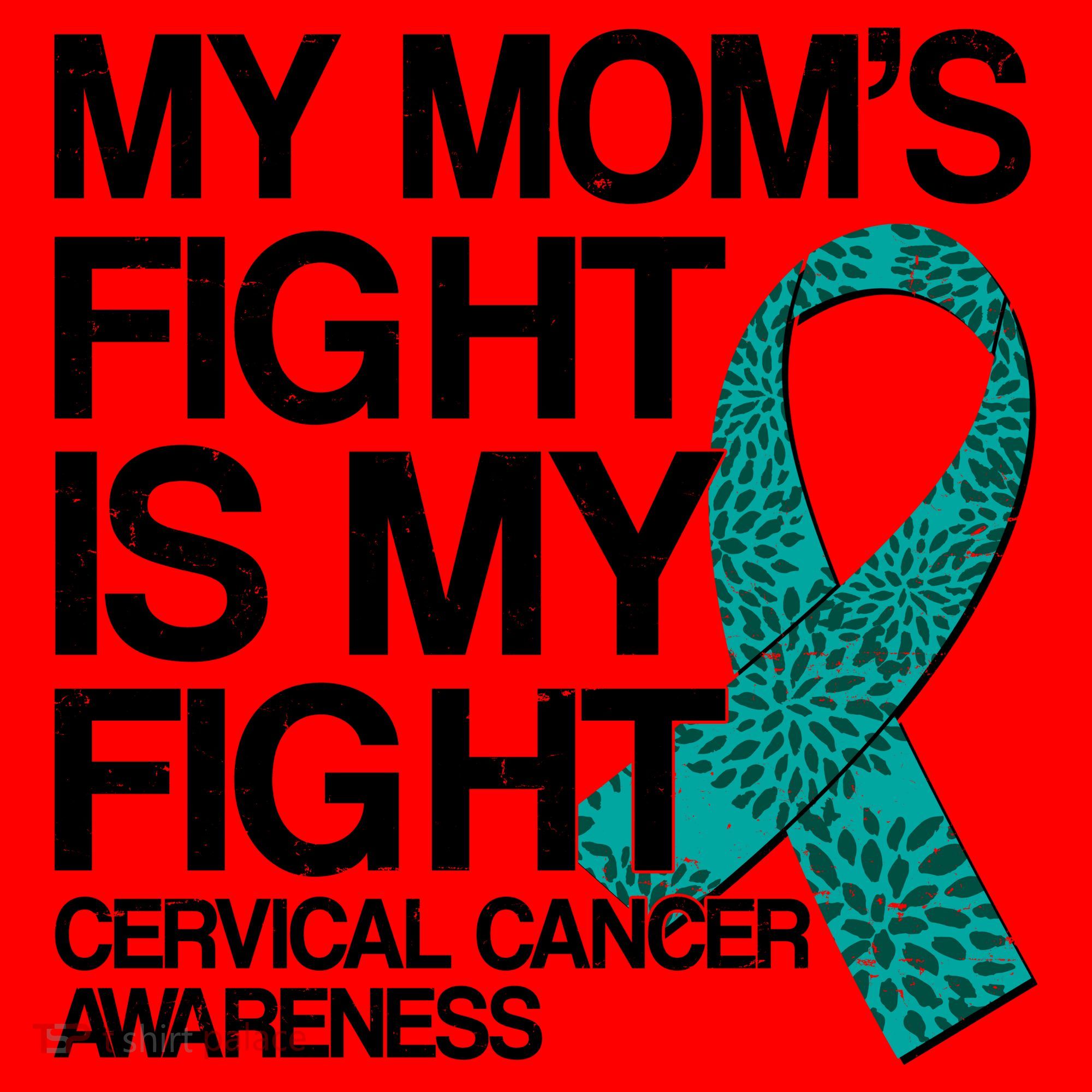 My Mom's Fight is My Fight Cervical Cancer Awareness Santa Hat
