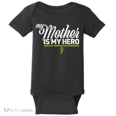 My Mother Is My Hero Sarcoma Awareness Baby Bodysuit