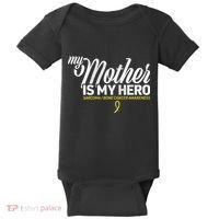 My Mother Is My Hero Sarcoma Awareness Baby Bodysuit thumb 0