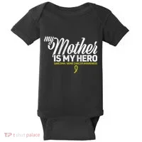 My Mother Is My Hero Sarcoma Awareness Baby Bodysuit thumb 0