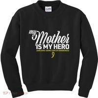 My Mother Is My Hero Sarcoma Awareness Kids Sweatshirt thumb 0