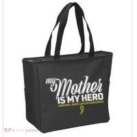 My Mother Is My Hero Sarcoma Awareness Tote Bag thumb 2