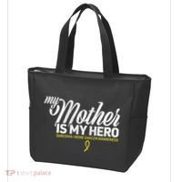 My Mother Is My Hero Sarcoma Awareness Tote Bag thumb 3