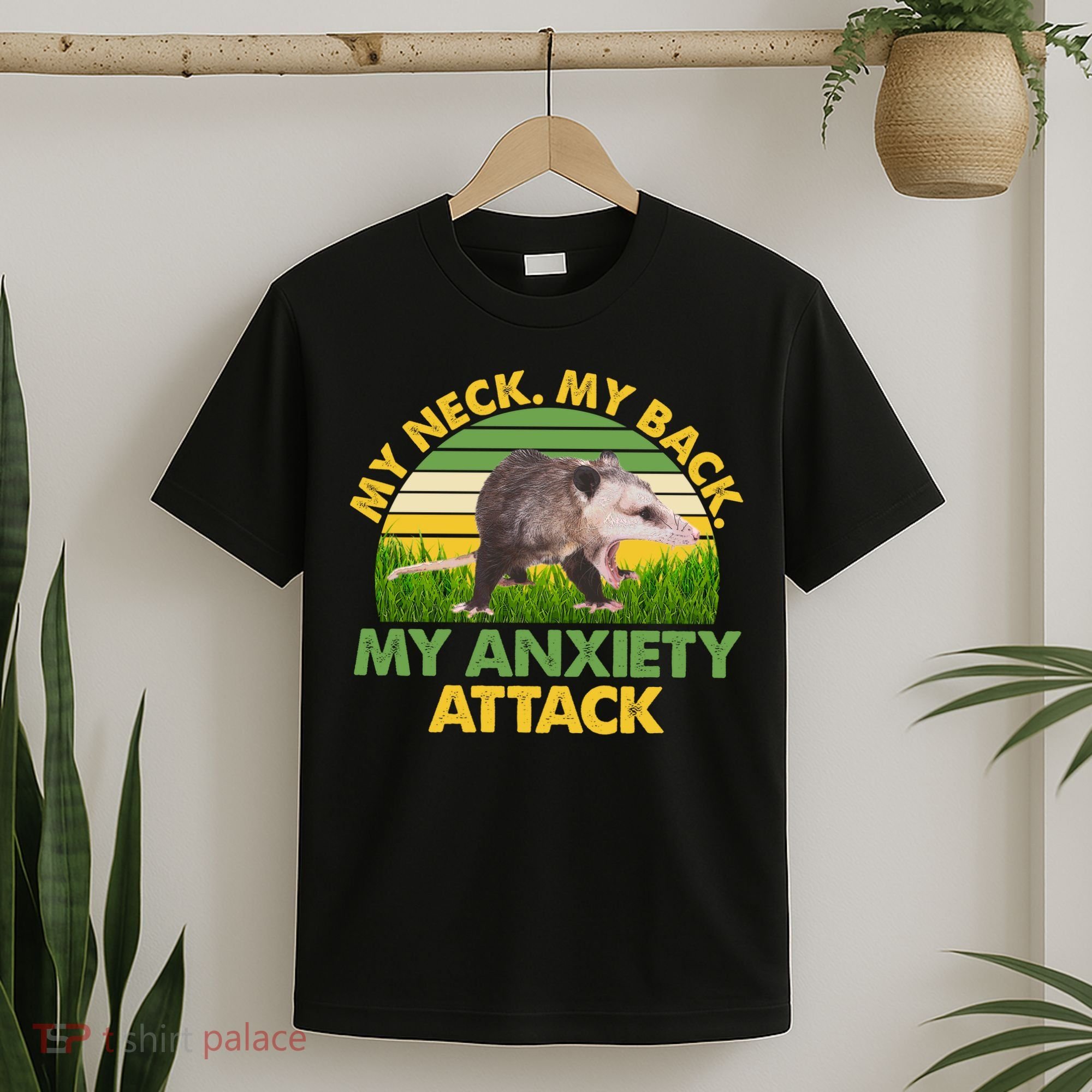 My Neck My Back My Anxiety Attack Vintage Opossum T-Shirt