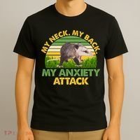 My Neck My Back My Anxiety Attack Vintage Opossum T-Shirt thumb 3