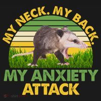 My Neck My Back My Anxiety Attack Vintage Opossum T-Shirt thumb 7