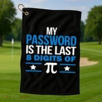 My Password is the last digit of Pi Golf Towel thumb 1