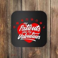 My Patients Are My Valentine's Day Love Heart Coaster thumb 0