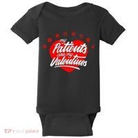 My Patients Are My Valentine's Day Love Heart Baby Bodysuit thumb 0