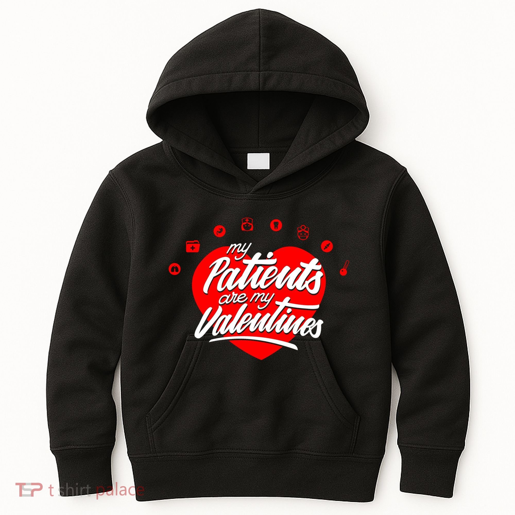 My Patients Are My Valentine's Day Love Heart Kids Hoodie
