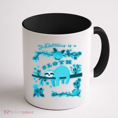 My Patronsus Is A Sloth Funny Coffee Mug back