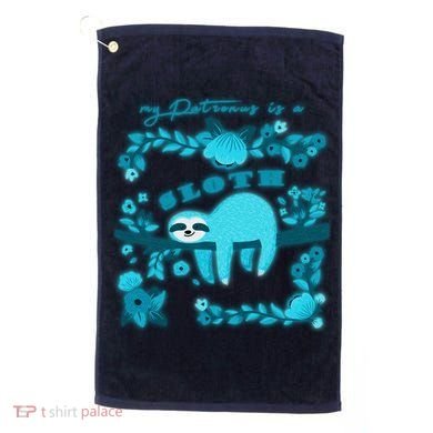 My Patronsus Is A Sloth Funny Golf Towel