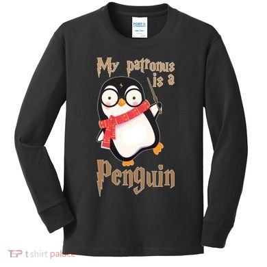 My Patronus Is a Penguin Kids Long Sleeve Shirt