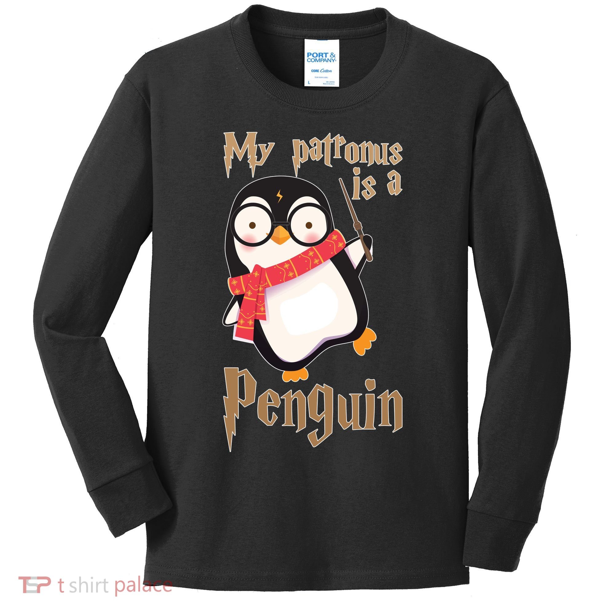 My Patronus Is a Penguin Kids Long Sleeve Shirt