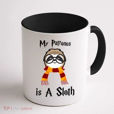 My Patronus Is A Sloth Coffee Mug back
