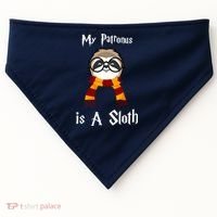 My Patronus Is A Sloth USA-Made Doggie Bandana thumb 0