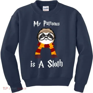 My Patronus Is A Sloth Kids Sweatshirt