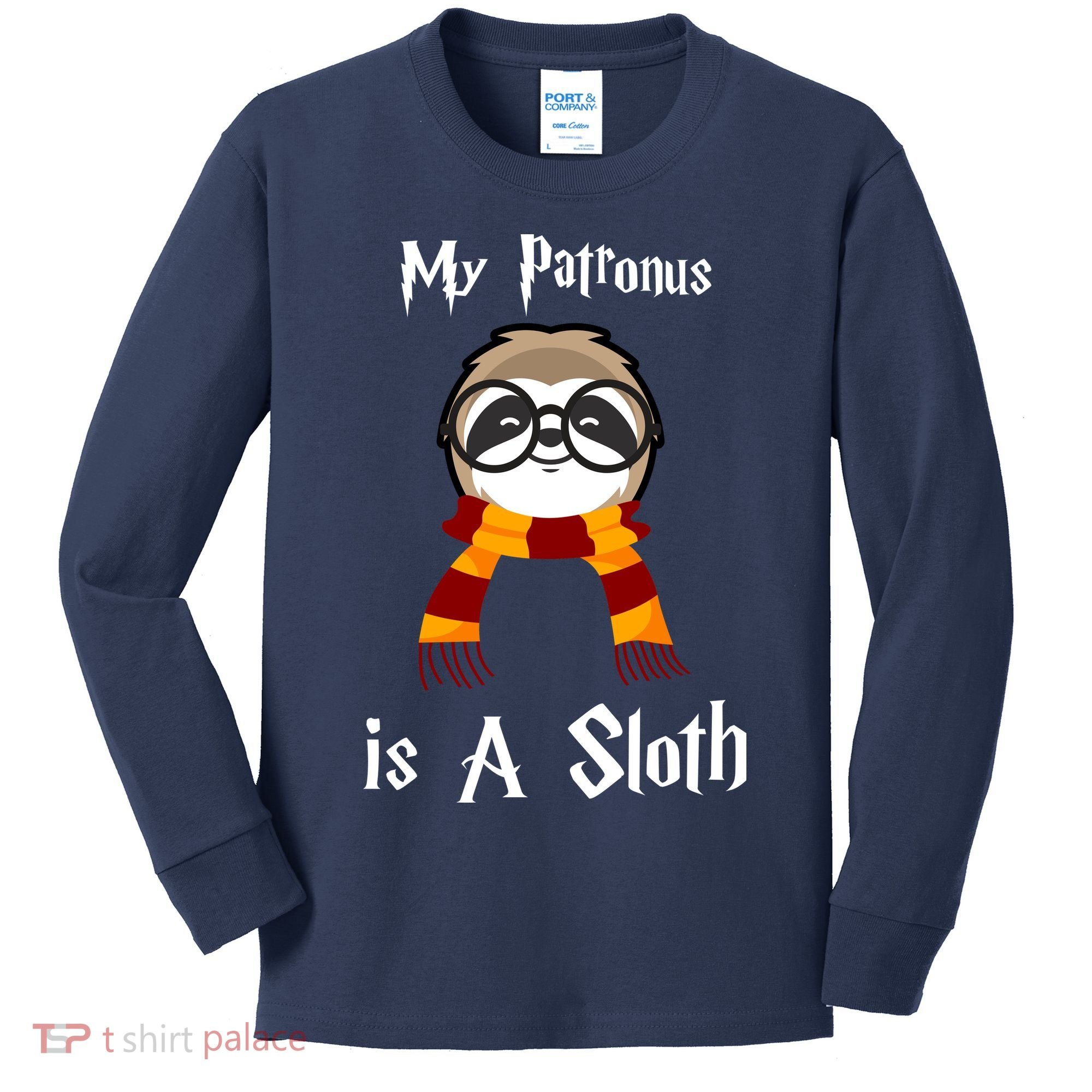 My Patronus Is A Sloth Kids Long Sleeve Shirt
