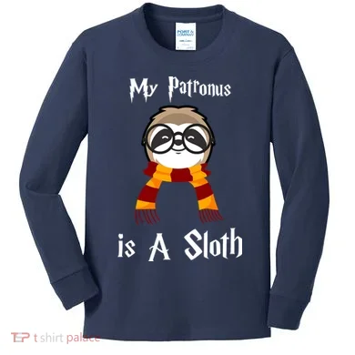 My Patronus Is A Sloth Kids Long Sleeve Shirt