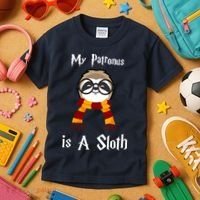 My Patronus Is A Sloth Kids T-Shirt thumb 3