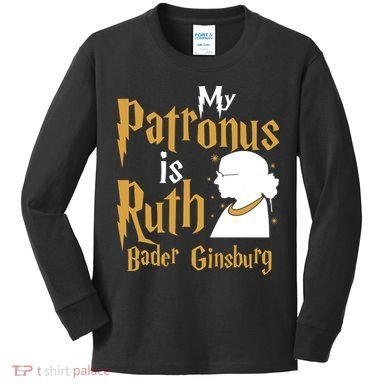 My Patronus Is Ruth Bader Ginsburg Kids Long Sleeve Shirt