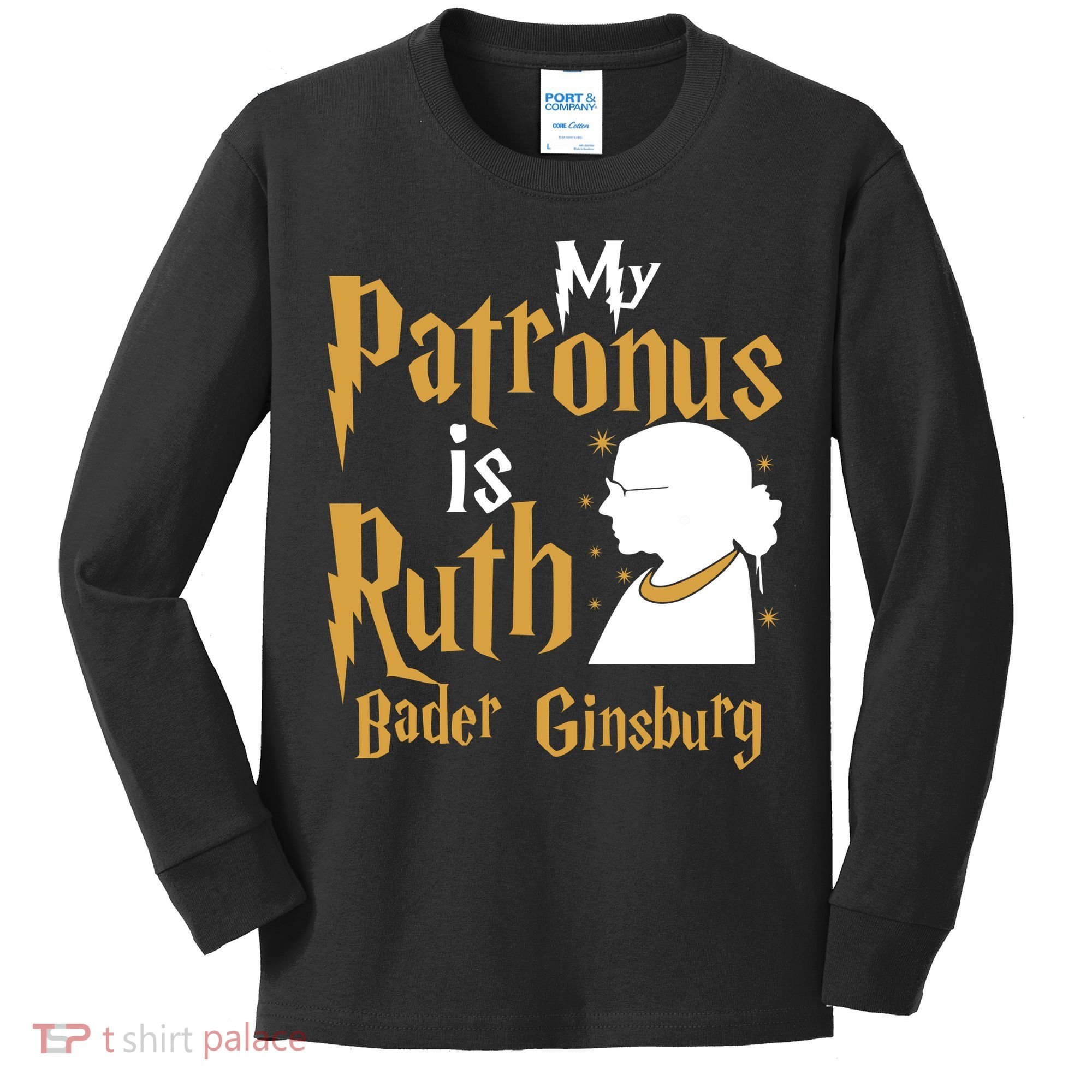 My Patronus Is Ruth Bader Ginsburg Kids Long Sleeve Shirt