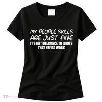 My People Skills Are Just Fine Funny Women's T-Shirt thumb 0
