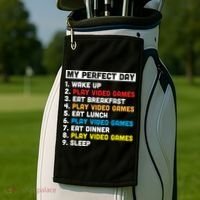 My Perfect Day Golf Towel thumb 2