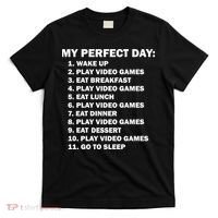 My Perfect Day Sleep Eat Play Video Games T-Shirt thumb 0