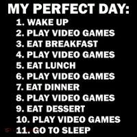 My Perfect Day Sleep Eat Play Video Games Women's Hoodie thumb 2