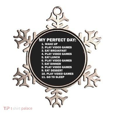 My Perfect Day Sleep Eat Play Video Games Ornament