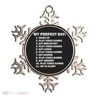 My Perfect Day Sleep Eat Play Video Games Ornament thumb 0