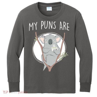 My Puns Are Koala Tea Kids Long Sleeve Shirt