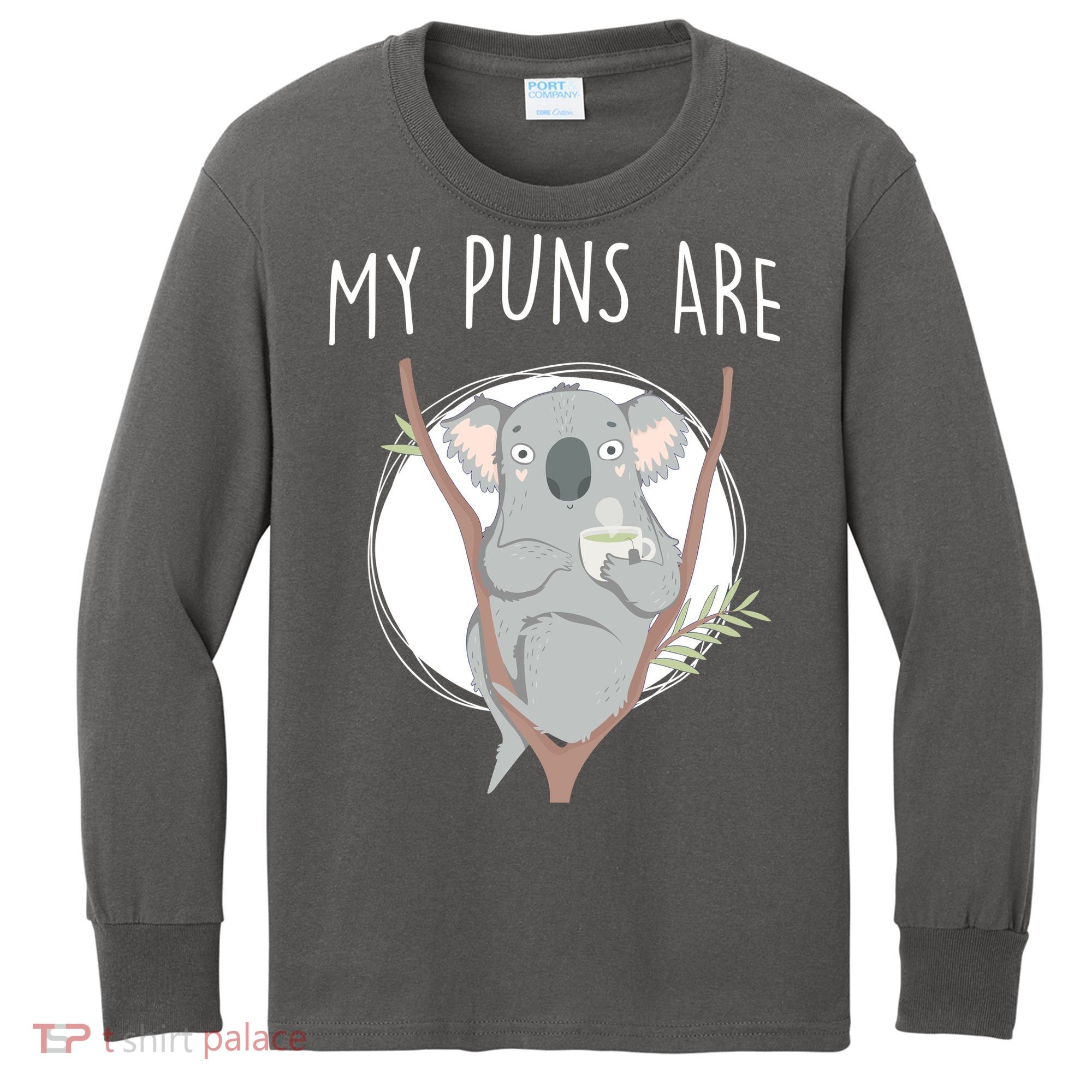 My Puns Are Koala Tea Kids Long Sleeve Shirt