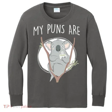 My Puns Are Koala Tea Kids Long Sleeve Shirt